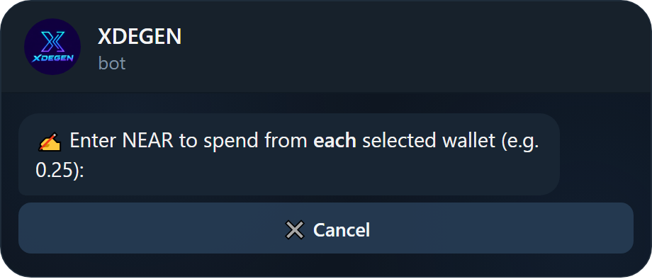 Custom buy amount