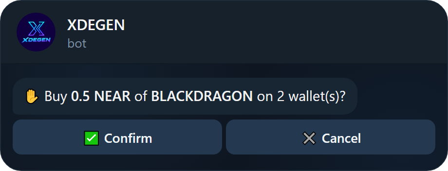 Trade confirmation