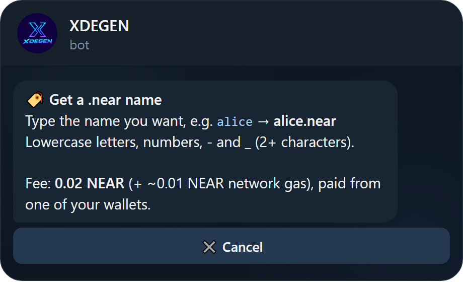 Create a .near wallet