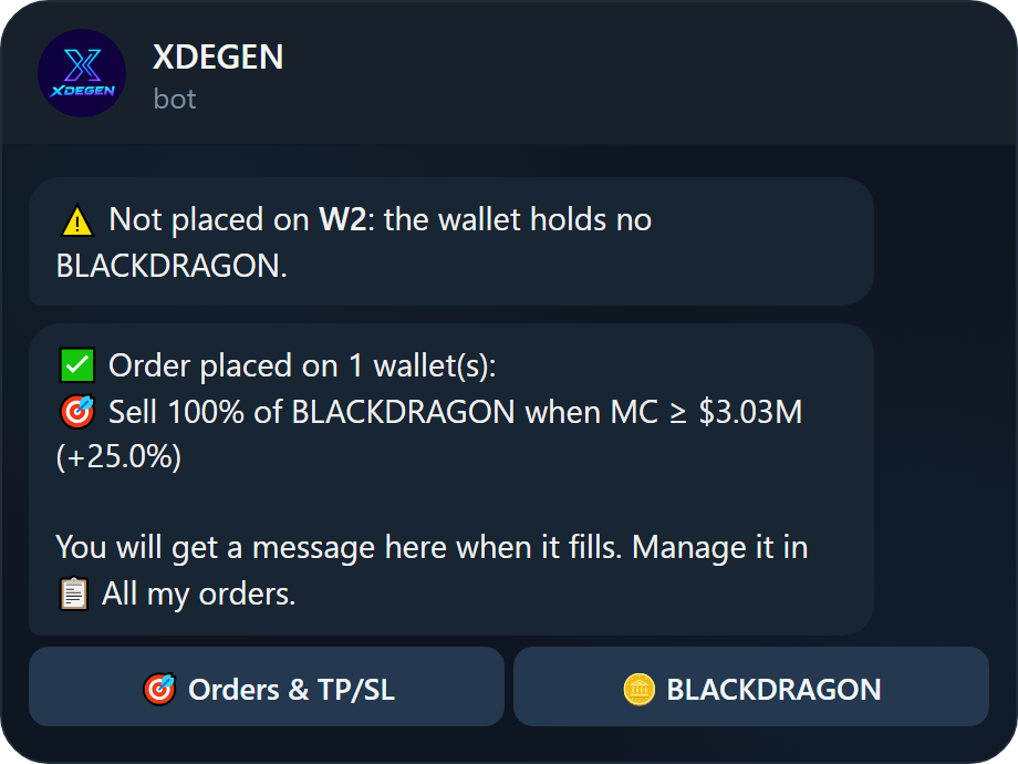 Order placed